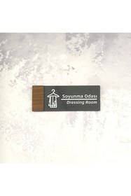 Resim Dekokonsept Wooden Serisi (SOYUNMA ODASI) Ofis Oda Kapı İsimliği Yönlendirme Tabelası 