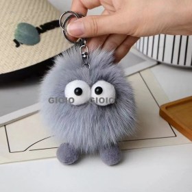 Resim Silver1 Gıoıo Yeni Yay Süsleri Tavşan Peluş Bebek Çekicilik Araba Anahtarlık Kolye (Yurt Dışından) 