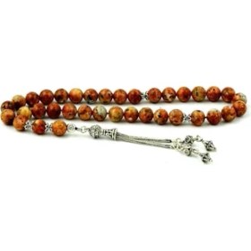 Resim 925 Gümüş 925 Ayar Gümüş Red Jasper Taşı Tesbih 