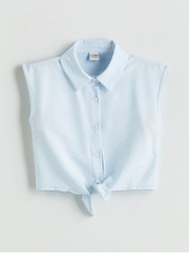 Resim LC Waikiki artı-store'den Mavi Regular Fit Kız Çocuk Gömlek 
