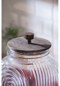 Resim Acar Dominic Ahşap Standlı Cam Sebil - 6 Lt Şeffaf 