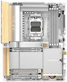 Resim GIGABYTE X870E AERO X3D WOOD WIFI7 AM5 AMD DDR5 ANAKART 