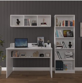 Resim Asra Trend Çalışma Masası Seti Çmt001 Beyaz 