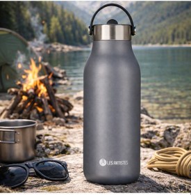 Resim Les Artistes Paris Isı Yalıtımlı Çelik Termos 1000ml Grey Gri 