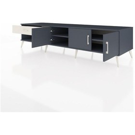 Resim Kronos Tv Ünitesi 2 Raflı Tek Çekmeceli 3 Kapaklı 220x59x51 Antrasit-antrasit/aytaşı Antrasıt/aytası - Antrasıt 