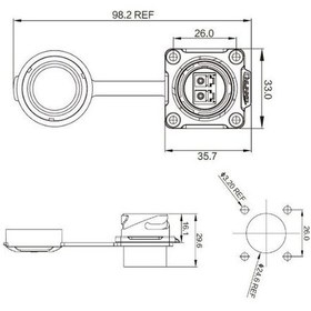 Resim Dh-24-jlc213sx-43-401 Su Geçirmez Fiber Optik Konnektör - Dişi 