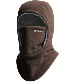 Resim Yuntech01 Kışlık Polar Başlık Ve Boyunluk Seti - Unisex, Rüzgar Koruma, Ekstra Kalın, Bisiklet Ve Outdoor İçin Kahverengi 