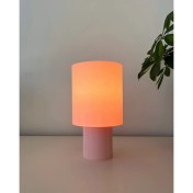 Resim Açık Pembe Objeo 3D Özel Tasarım Dekoratif Çocuk Odası Abajur 