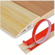 Resim Dashanshop 1 Adet 39.37" Pvc Ahşap Desenli Geçiş Şeridi - Yapışkanlı Eşik Rampası 