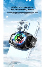 Resim EN SİGA Cep Telefonu Arka Soğutma Fanı Radyatör 15 W Güçlü Güç PUBG Oyun Soğutucu IPhone IOS Android için 