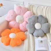 Resim Yumuşak Polyester Örgü Kılıfları ile Şık Çiçek Desenli Yastıklar - Yatak ve Kanepe Dekoru için Mükemmel, Yurt Odası Vurgusu | Modern Ev Dekoru | Dikişli Kapatma, Dekoratif Yastıklar - Farklı Renk Seçenekleri (Pembe, Turuncu, Gri) 