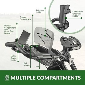 Resim CetKing Caddylite Ez Fold Version 8 Golf Taşıma Arabası– Katlanabilir, Hafif, 3 Tekerlekli, Kolay Saklama Için Tek Tıkla Katlama 