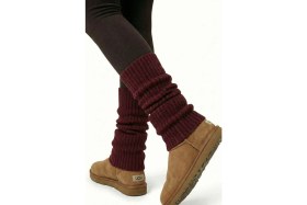 Resim Uncia Outdoors Premium Kışlık Kalın Örgü Triko Tozluk Çorap %100 Akrilik Leg Warmer Ayak Isıtıcı 