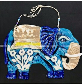 Resim Fil Seramik No:5 Nazar Boncuk Bahçe Balkon Kapı Duvar Dekor Süs 