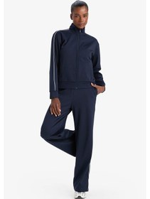 Resim Defacto Defactofit Slim Fit Dar Kesim Dik Yaka İçi Yumuşak Tüylü Fermuarlı Hırka F3844ax25aunv253 Lacivert 