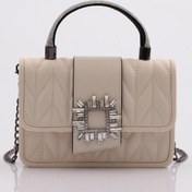 Resim Dgn A16 Kadin Sapi Taşli Kutu Abiye Çanta A16-1745-R0919 Krem 
