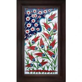 Resim Armada Çini 20x40 Cm ED 150 Lalezar El dekoru Çini Pano 