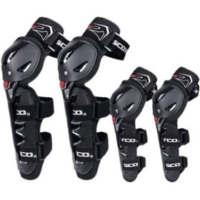 Resim Motosiklet Ve Bisiklet Mafsallı Dizlik Dirseklik Lüx Set Koruma Ce Bacak Ve Kol Koruma Takım Siyah 