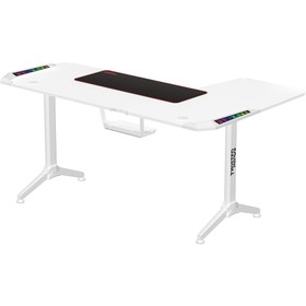 Resim Twisted Minds WARRIOR TM-Y-LW-RGB L DESIGN BEYAZ OYUNCU MASASI - SOL 