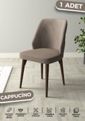Resim Haus concept Bella Serisi 1.sınıf Babyface Silinebilir Kumaş Cappucino Sandalye Ceviz Gürgen Ayak 