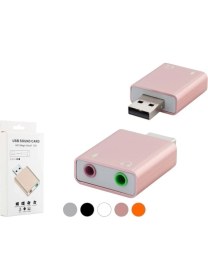 Resim Hadron Ses Kartı 7.1 USB Ses Kartı Pembe Sound Card USB 7.1 HN2218 