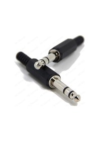 Resim 6.35mm 1/4 İnç Stereo TRS Erkek Fiş Lehim Tipi Plastik Konnektör 