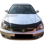 Resim Honda Civic 1999-2001 Araca Özel Kaput Rüzgarlığı A+ Pianoblack 4mm 