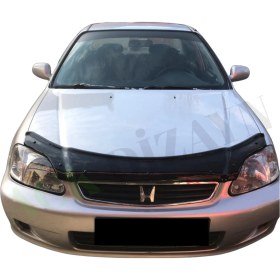 Resim Honda Civic 1999-2001 Araca Özel Kaput Rüzgarlığı A+ Pianoblack 4mm 