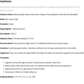 Resim Bakır Yaldızlı Boya, Alüminyum Boya, Silvester, 200 G 