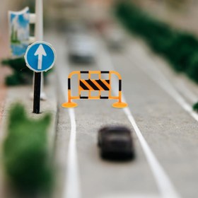 Resim 10 parça/set Mini Trafik Bariyeri Oyun Seti - Dayanıklı ABS Yapı, Araba Oyun Setleri için Güvenlik Eğitimi Bariyer Modelleri 
