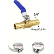 Resim Willowhaven 3/4 İnç Ve 5/8 İnç Pex Pirinç Tam Geçişli Vana + 2 Paslanmaz Kelepçe Sıcak Soğuk Su Bahçe Sulama 