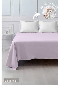 Resim Lastiksiz Mint Yeşili Çarşaf %100 Pamuk Çift/tek Kişilik ,63tel Lila 