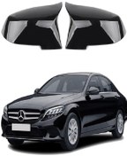 Resim Mercedes C Serisi W205 Araca Özel Batman Yarasa Ayna Kapağı Piano 