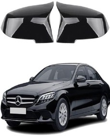 Resim Mercedes C Serisi W205 Araca Özel Batman Yarasa Ayna Kapağı Piano 