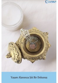 Resim Dekoratif Kase Takı Kutusu Yüzük Kolye Kutusu Mum Tabağı Takı Organizer Kapaklı Model - Altın Eskitme 