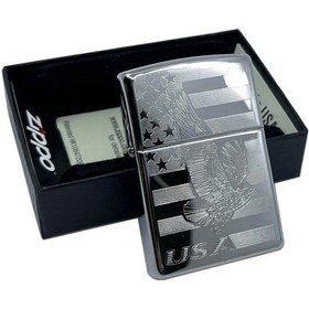 Resim Zippo Iron Eagle Dizayn Çakmak Gri 