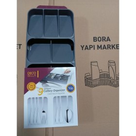 Resim 9 Bölme Kaşıklık Çekmece Içi Organizer Kaşıklık Bıçak Çatal Düzenleyici 