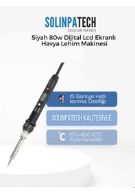 Resim 80W Dijital LCD Ekranlı Isı Ayarlı Kalem Havya Profesyonel Kullanım Lehim Makinası 