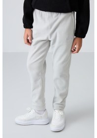 Resim Tommylife Tommy Life Taş Kalın Yumuşak Dokulu Standart Fit Nakışlı Polar Erkek Çocuk Eşofman Alt - 11219 Taş 