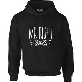 Resim Mr. Right Papyon Siyah Erkek Fermuarsız Kapşonlu - Siyah / 3XL 