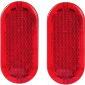 Resim Caddy 6q0947419 İçin 2 Adet Kırmızı İç Kapı Paneli Uyarı Kapağı Reflektörü - Güvenlik Artırıcı 
