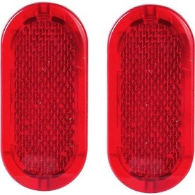 Resim Caddy 6q0947419 İçin 2 Adet Kırmızı İç Kapı Paneli Uyarı Kapağı Reflektörü - Güvenlik Artırıcı 