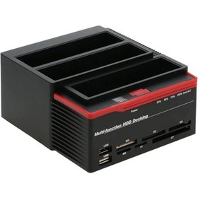 Resim Harici USB 3.0 2.5" 3.5" Ide+2x Sata Yuvası HDD Docking Station 