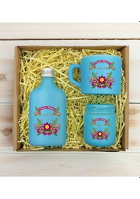 Resim Bk Gift Kişiye Özel İsimli Dtf Anne Temalı Turkuaz Kahve Fincanı & Kolonya & Mum Hediye Seti-6, Anneye Hediye, Anneler Günü Hediyesi Kobitmeyencom3099 