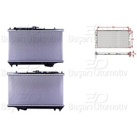 Resim Su Radyatoru Brazıng Mt 350x638x16 Mazda 323 F 1.6. 1.8 Bp28 