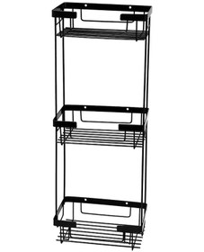 Resim Üçlü Siyah Banyo Için Şampuanlık 22X15 Paslanmaz Çelik - Mabello Çok Renkli 