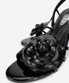 Resim Valmenti Kadın Suni Deri Siyah Topuklu Night Shoes VLM3189 - 37 