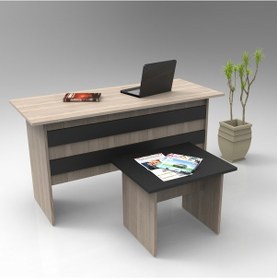 Resim L'occi Concept Diego AB Ofis Büro Masa Takımı Meşe-Siyah 