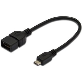 Resim Usb On-the-go Otg Kablosu, 0,20 Metre, Awg 28, Usb A, Dişi - Micro Usb B, Erkek-20566 