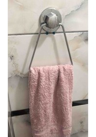 Resim Ömür Boyu Paslanmaz Vakumlu Banyo Tuvalet Havlu Askısı Krom Gümüş 